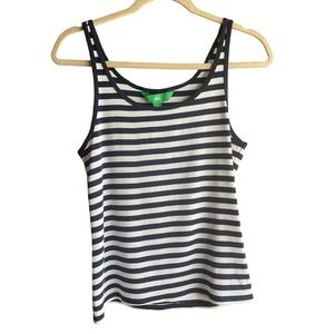 Dip Tank Top Navy and White Striped with Navy Trim Women’s Size Small